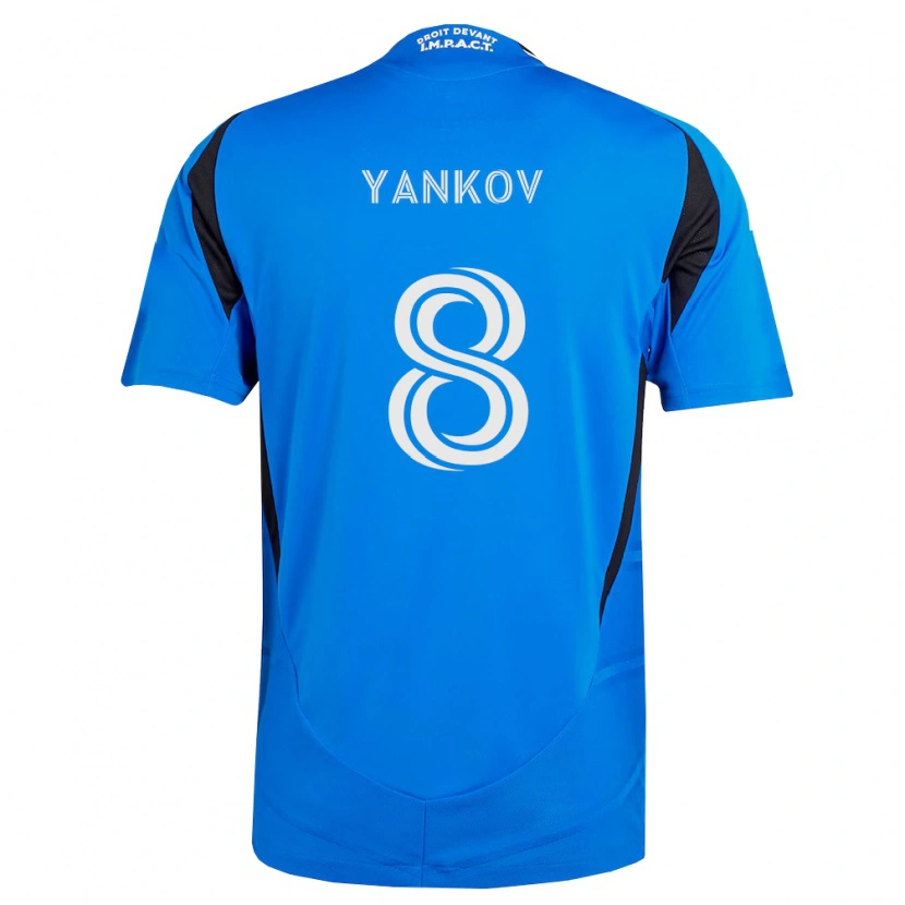 Danxen Kinder Dominik Yankov #8 Blau Weiß Schwarz Heimtrikot Trikot 2026/27 T-Shirt