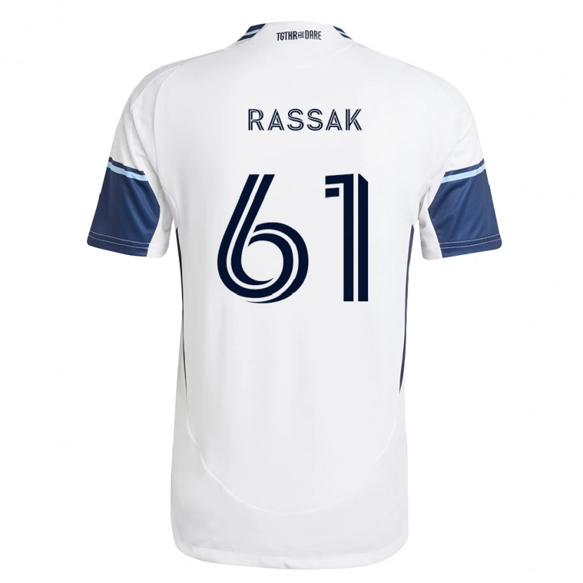 Danxen Kinder Carson Rassak #61 Weiß Königsblau Heimtrikot Trikot 2026/27 T-Shirt