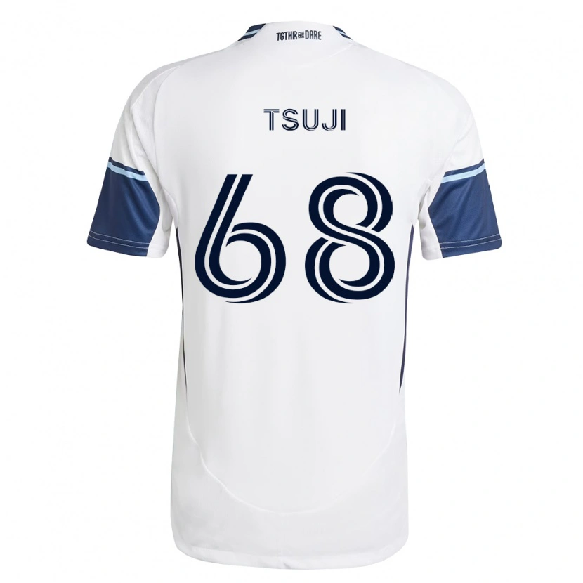 Danxen Kinder Yuma Tsuji #68 Weiß Königsblau Heimtrikot Trikot 2026/27 T-Shirt