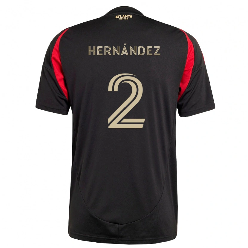 Danxen Kinder Ronald Hernández #2 Schwarz Rot Heimtrikot Trikot 2026/27 T-Shirt