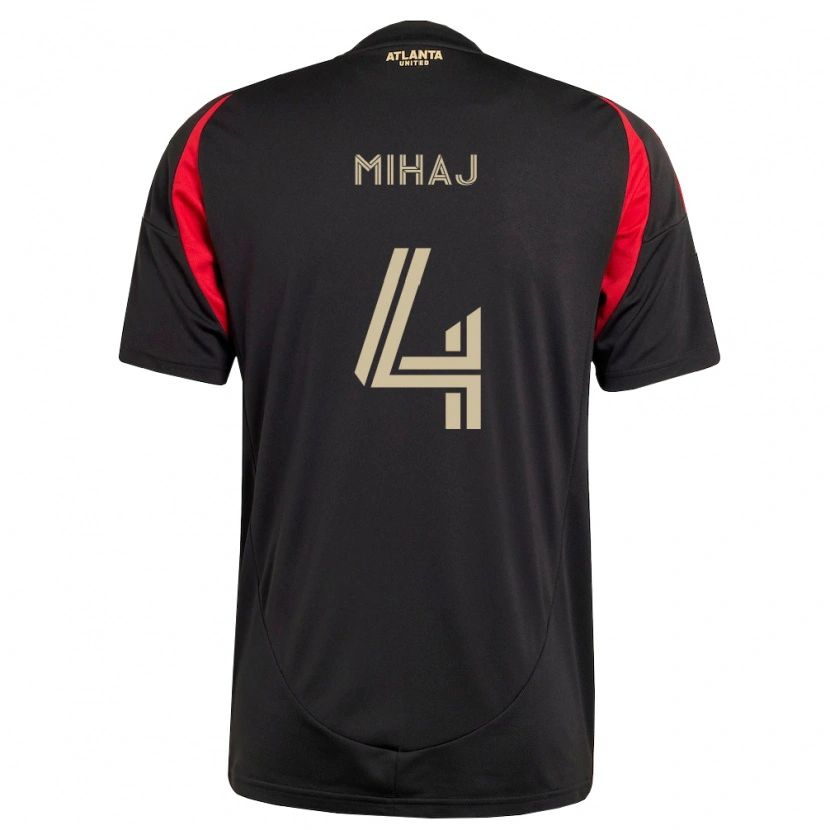 Danxen Kinder Enea Mihaj #4 Schwarz Rot Heimtrikot Trikot 2026/27 T-Shirt