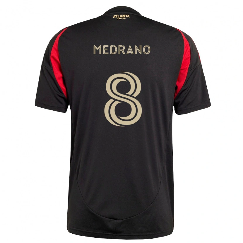 Danxen Kinder Keven Medrano #8 Schwarz Rot Heimtrikot Trikot 2026/27 T-Shirt