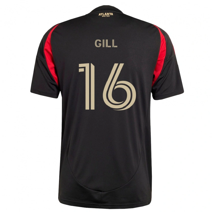 Danxen Kinder Adrian Gill #16 Schwarz Rot Heimtrikot Trikot 2026/27 T-Shirt