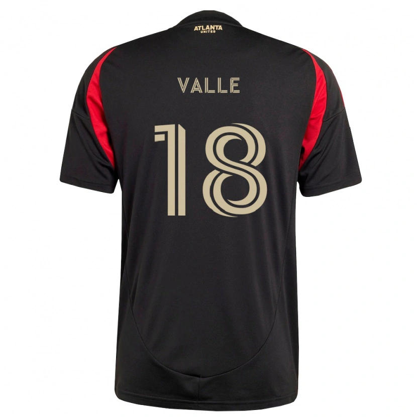 Danxen Kinder Daniel Valle #18 Schwarz Rot Heimtrikot Trikot 2026/27 T-Shirt