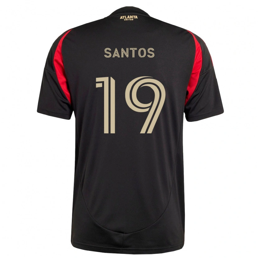 Danxen Kinder Sergio Santos #19 Schwarz Rot Heimtrikot Trikot 2026/27 T-Shirt
