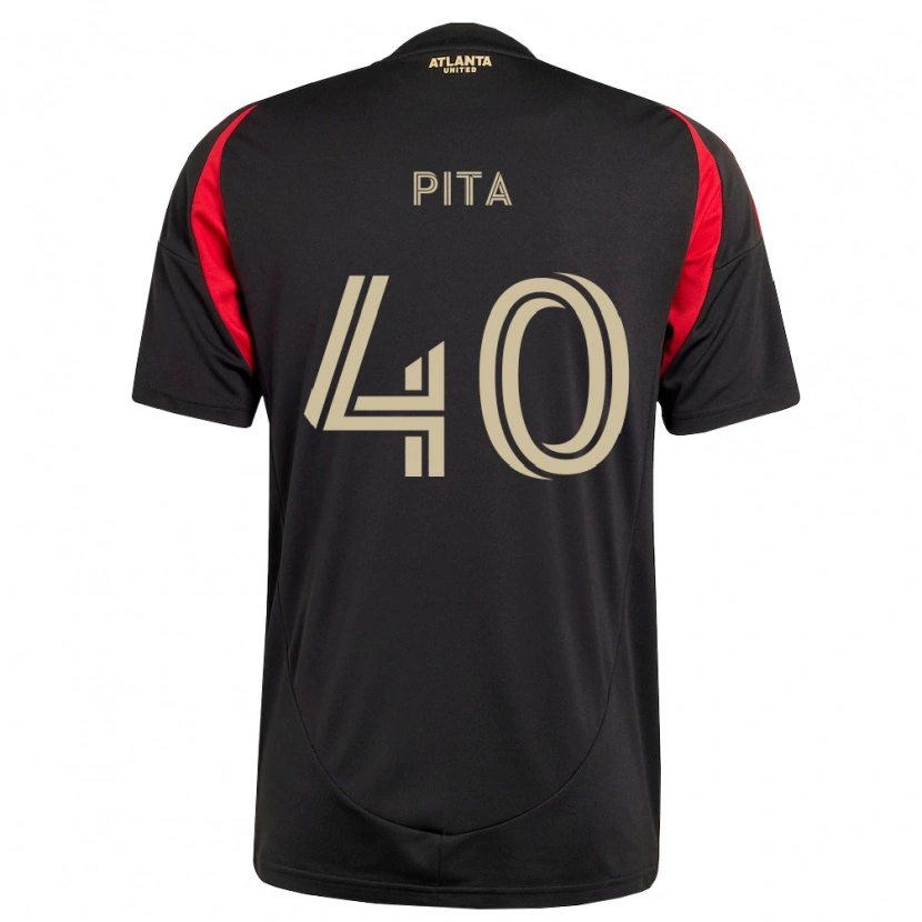 Danxen Kinder Santiago Pita #40 Schwarz Rot Heimtrikot Trikot 2026/27 T-Shirt