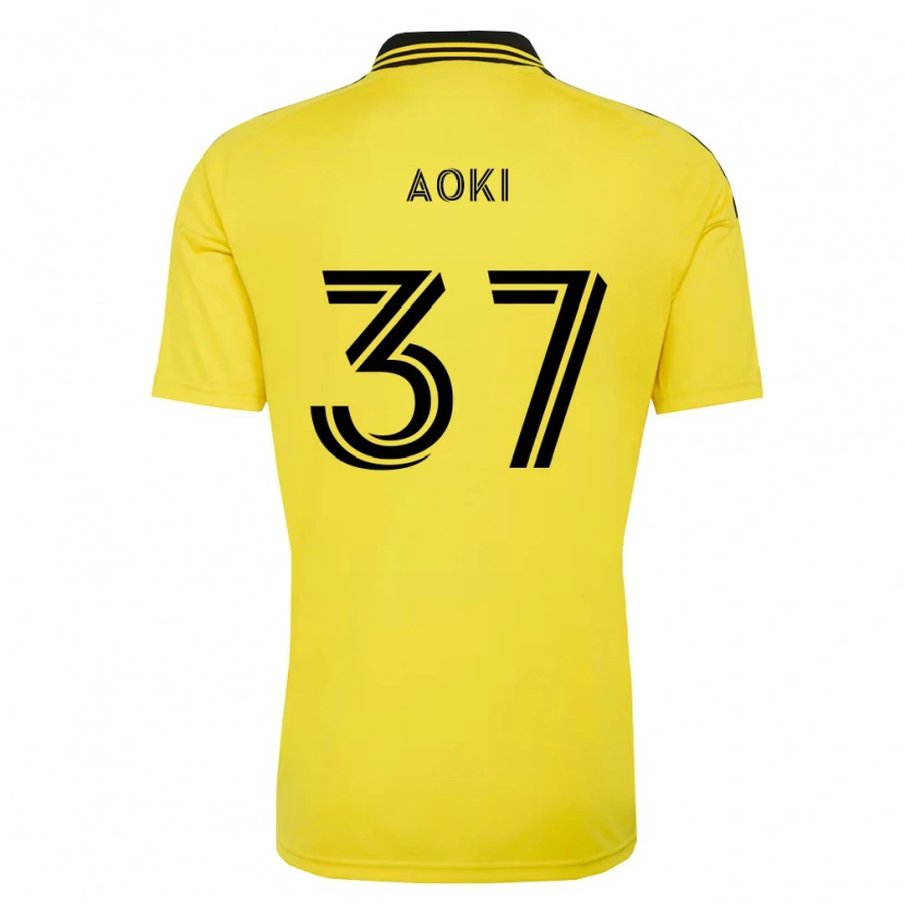 Danxen Kinder Rui Aoki #37 Gelb Schwarz Heimtrikot Trikot 2026/27 T-Shirt