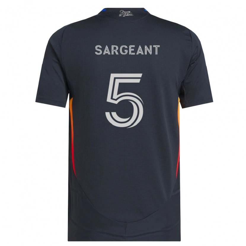 Danxen Kinder Kieran Sargeant #5 Dunkelgrau Rot Heimtrikot Trikot 2026/27 T-Shirt