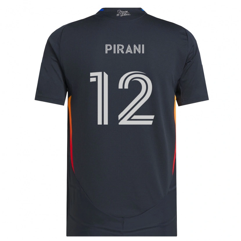 Danxen Kinder Gabriel Pirani #12 Dunkelgrau Rot Heimtrikot Trikot 2026/27 T-Shirt