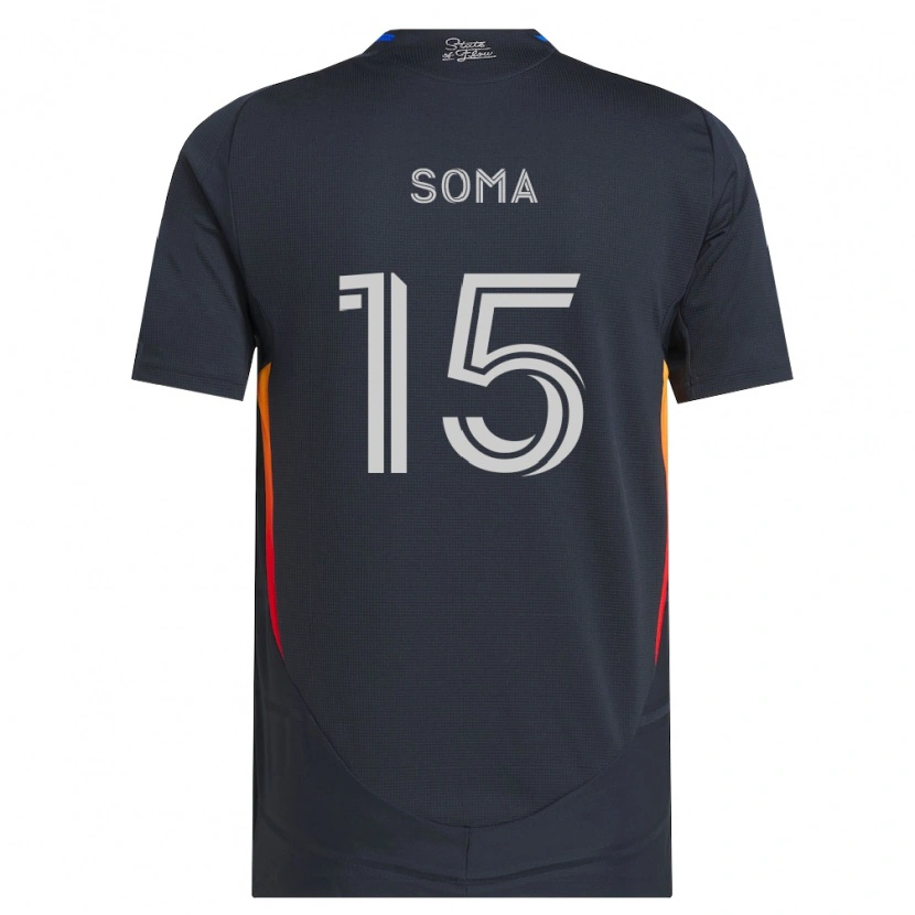 Danxen Kinder Pedro Soma #15 Dunkelgrau Rot Heimtrikot Trikot 2026/27 T-Shirt