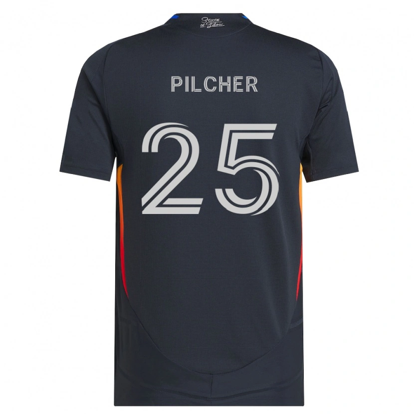 Danxen Kinder Ian Pilcher #25 Dunkelgrau Rot Heimtrikot Trikot 2026/27 T-Shirt
