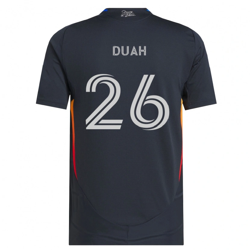 Danxen Kinder Manu Duah #26 Dunkelgrau Rot Heimtrikot Trikot 2026/27 T-Shirt