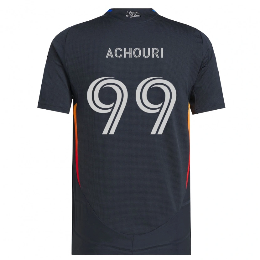 Danxen Kinder Elias Achouri #99 Dunkelgrau Rot Heimtrikot Trikot 2026/27 T-Shirt