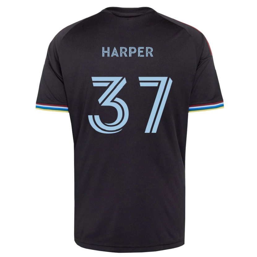 Danxen Kinder Charlie Harper #37 Schwarz Himmelblau Heimtrikot Trikot 2026/27 T-Shirt