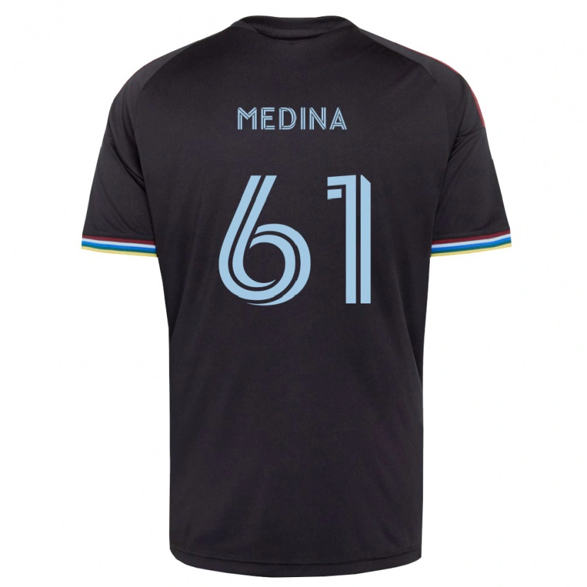 Danxen Kinder Leonardo Medina #61 Schwarz Himmelblau Heimtrikot Trikot 2026/27 T-Shirt