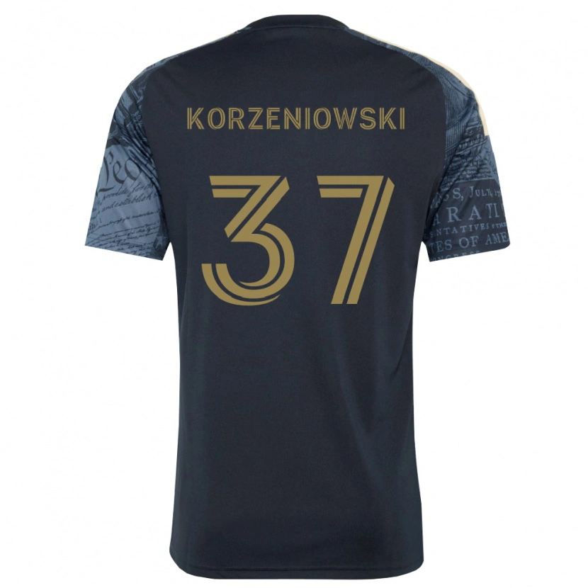 Danxen Kinder Stas Korzeniowski #37 Marineblau Braun Heimtrikot Trikot 2026/27 T-Shirt