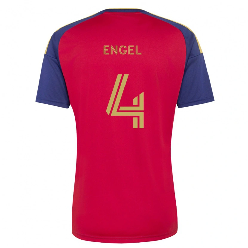 Danxen Kinder Lukas Engel #4 Königsblau Braun Rot Heimtrikot Trikot 2026/27 T-Shirt
