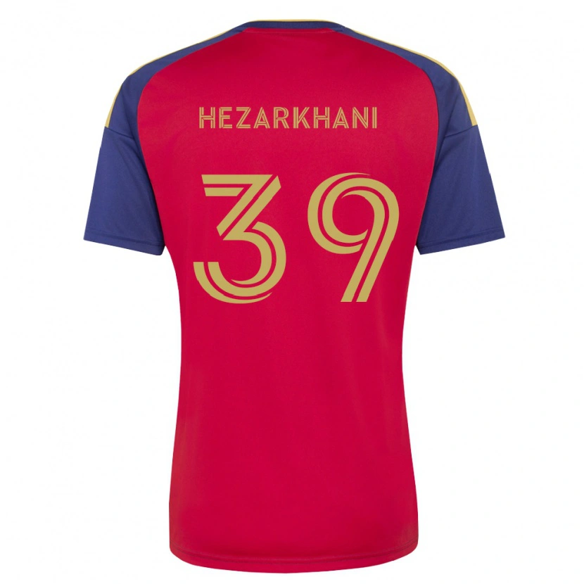 Danxen Kinder Aiden Hezarkhani #39 Königsblau Braun Rot Heimtrikot Trikot 2026/27 T-Shirt