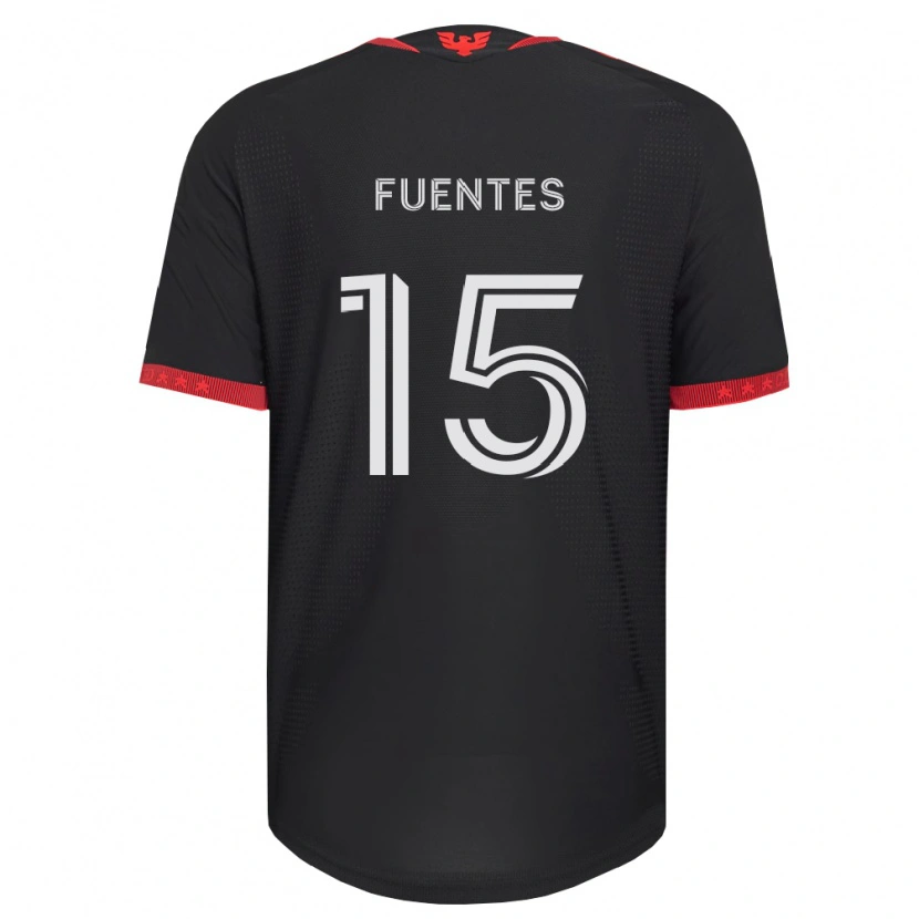 Danxen Kinder Gabriel Fuentes #15 Schwarz Weiß Rot Heimtrikot Trikot 2026/27 T-Shirt