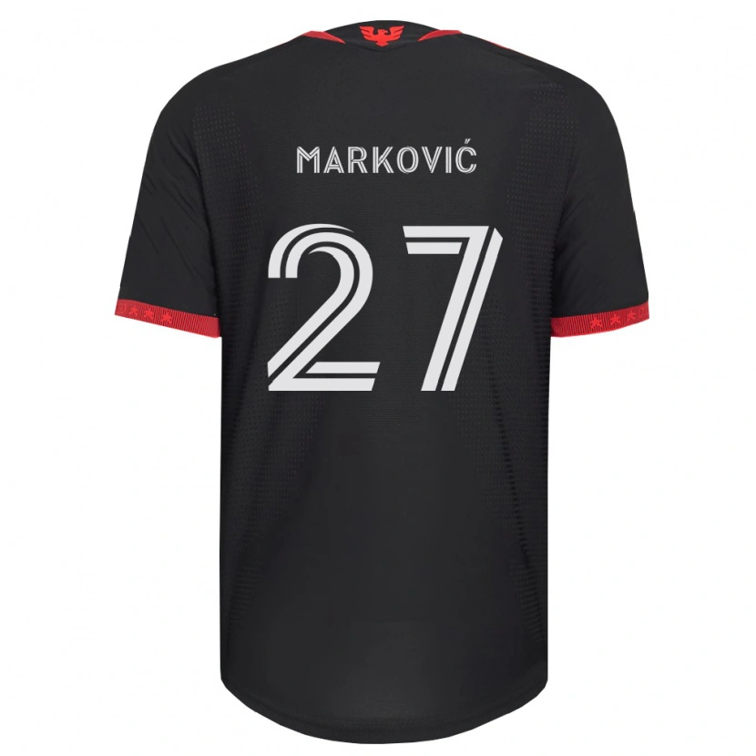 Danxen Kinder Nikola Marković #27 Schwarz Weiß Rot Heimtrikot Trikot 2026/27 T-Shirt
