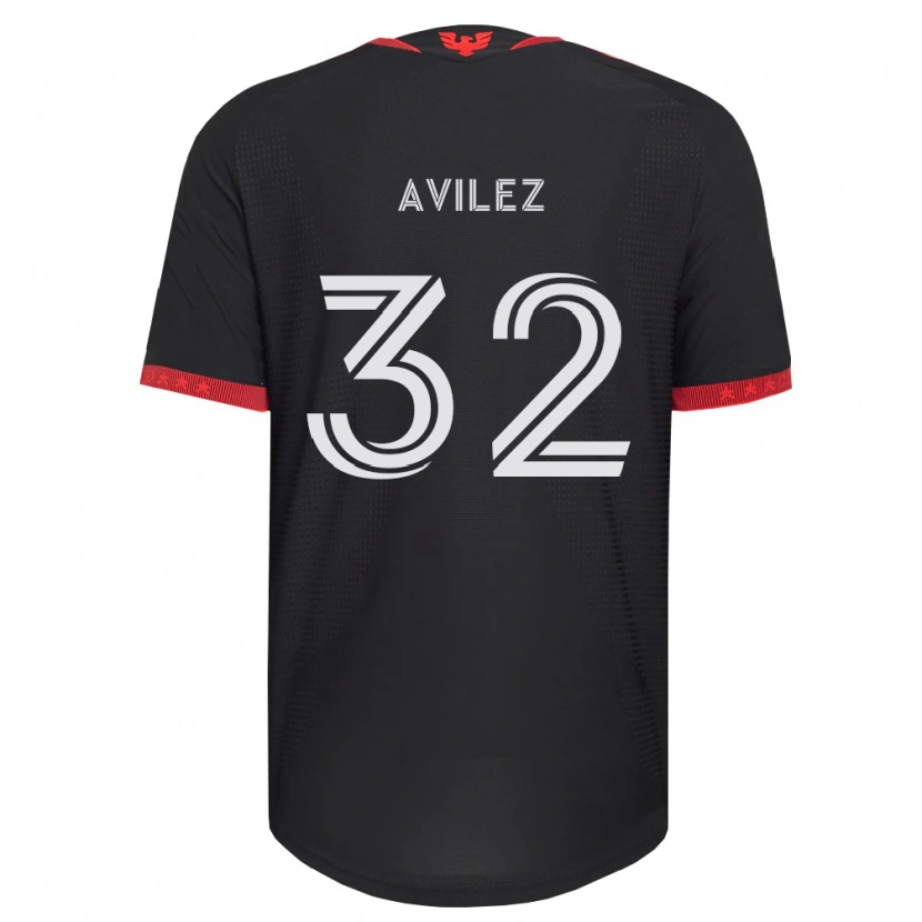 Danxen Kinder Oscar Avilez #32 Schwarz Weiß Rot Heimtrikot Trikot 2026/27 T-Shirt