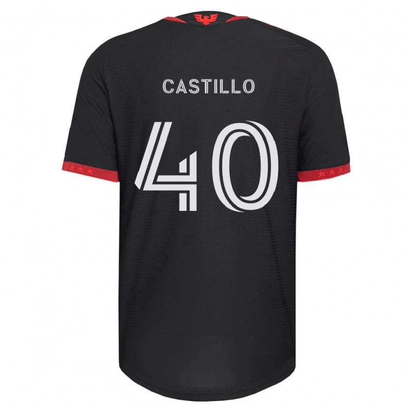 Danxen Kinder Kamil Castillo #40 Schwarz Weiß Rot Heimtrikot Trikot 2026/27 T-Shirt