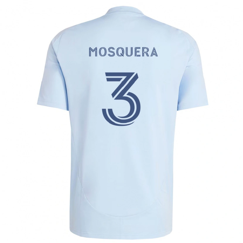 Danxen Kinder Moisés Mosquera #3 Hellblau Hellgrau Heimtrikot Trikot 2026/27 T-Shirt