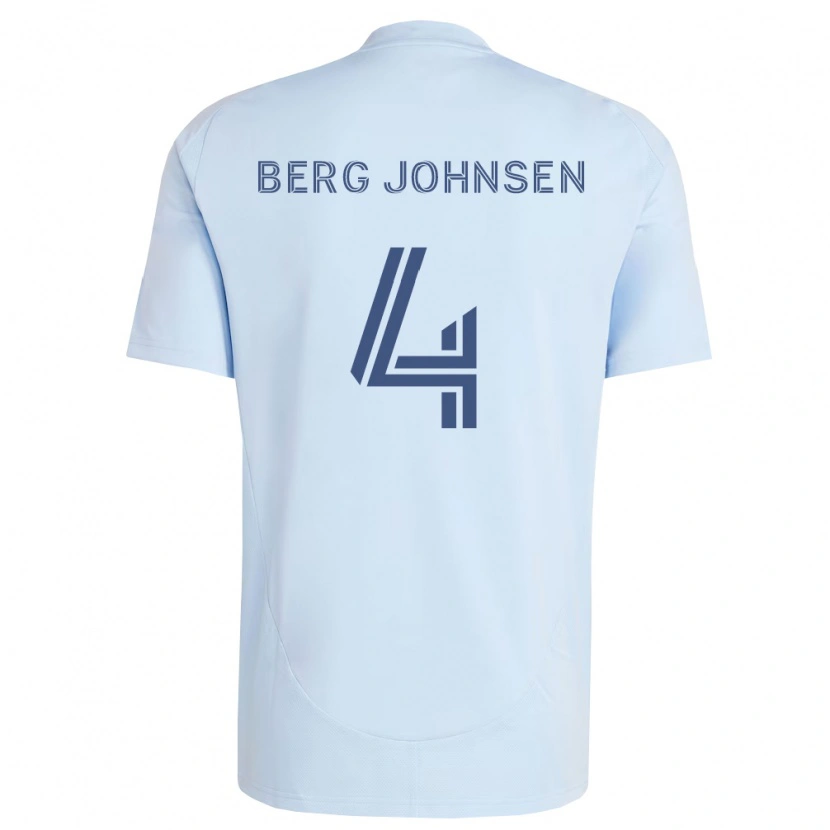 Danxen Kinder Lasse Berg Johnsen #4 Hellblau Hellgrau Heimtrikot Trikot 2026/27 T-Shirt