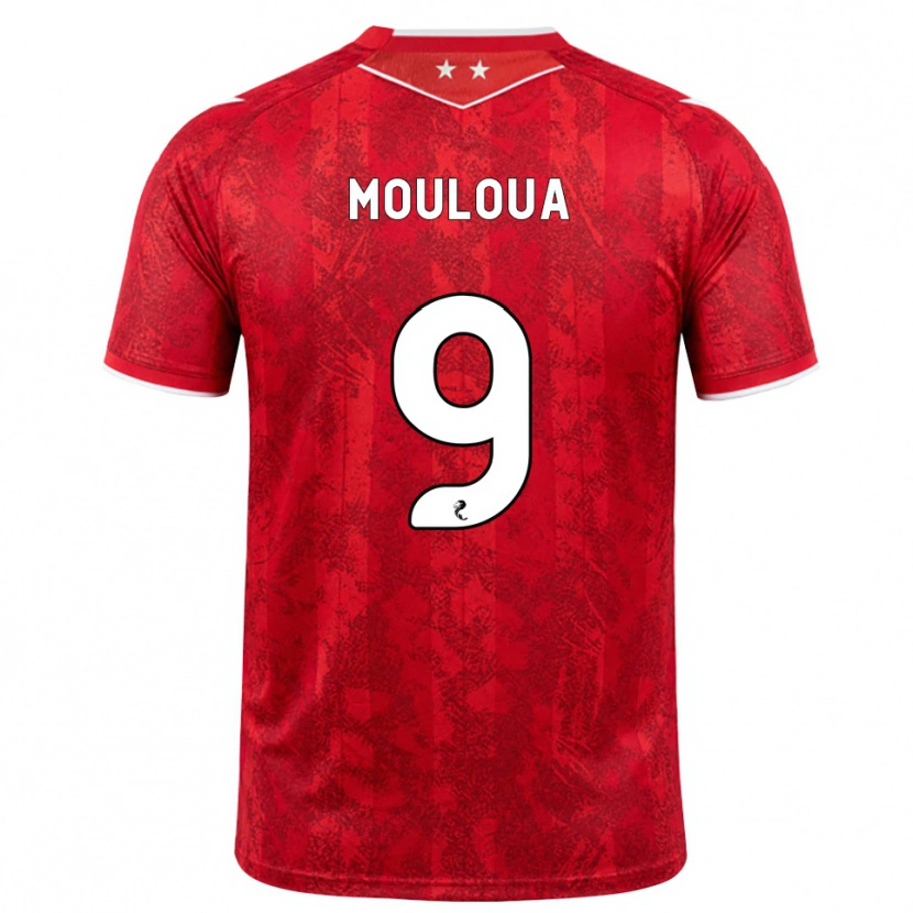 Danxen Kinder Ayoub Mouloua #9 Rot Weiß Heimtrikot Trikot 2026/27 T-Shirt
