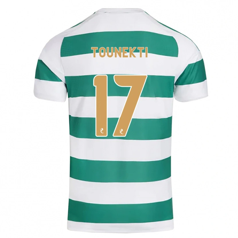 Danxen Kinder Sebastian Tounekti #17 Darkcyan Weiß Heimtrikot Trikot 2026/27 T-Shirt