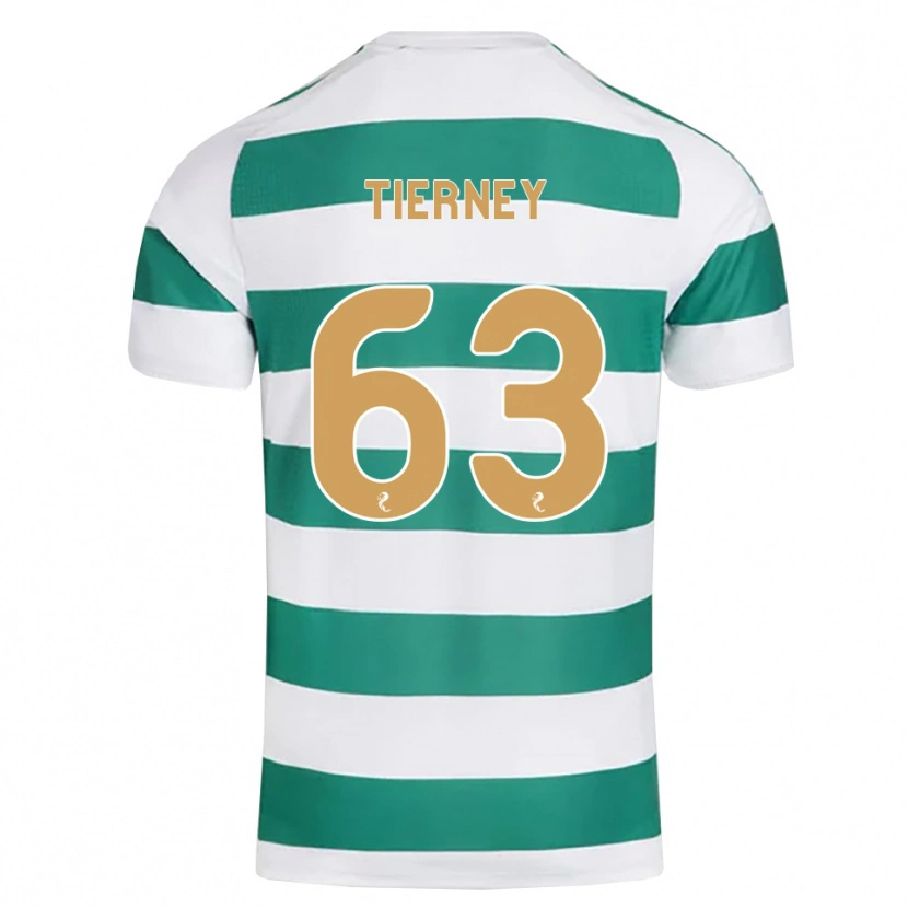 Danxen Kinder Kieran Tierney #63 Darkcyan Weiß Heimtrikot Trikot 2026/27 T-Shirt