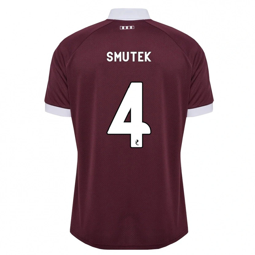 Danxen Kinder Kai Smutek #4 Burgunder Weiß Heimtrikot Trikot 2026/27 T-Shirt