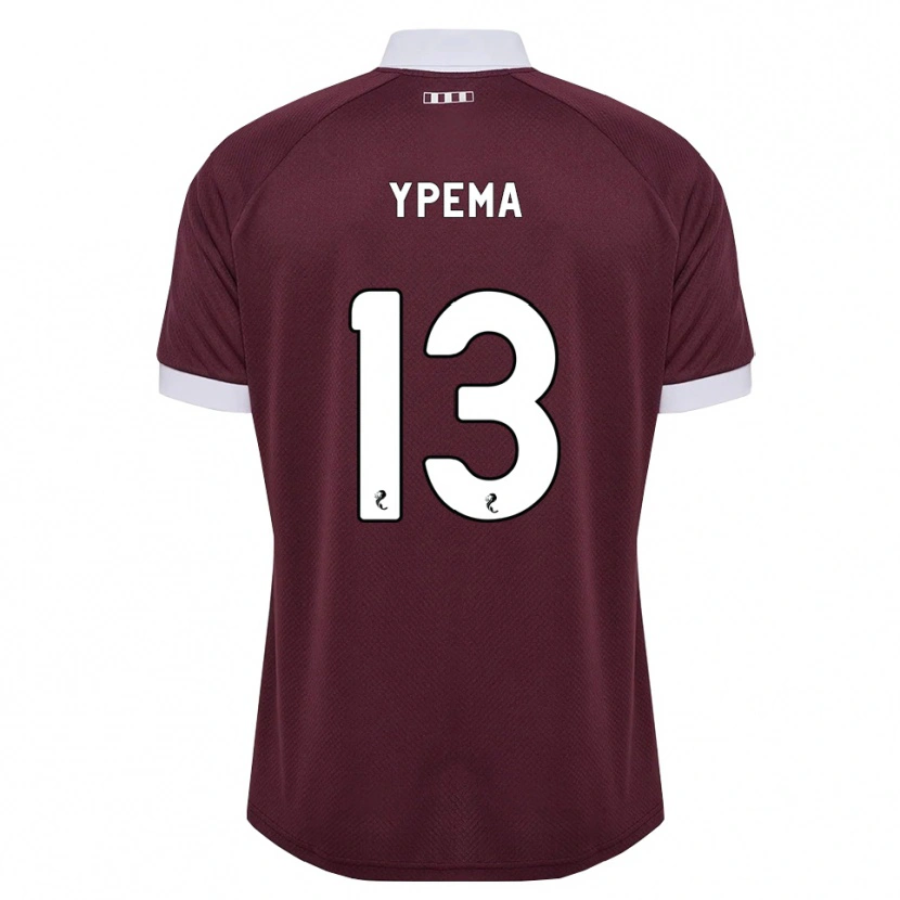 Danxen Kinder Danique Ypema #13 Burgunder Weiß Heimtrikot Trikot 2026/27 T-Shirt