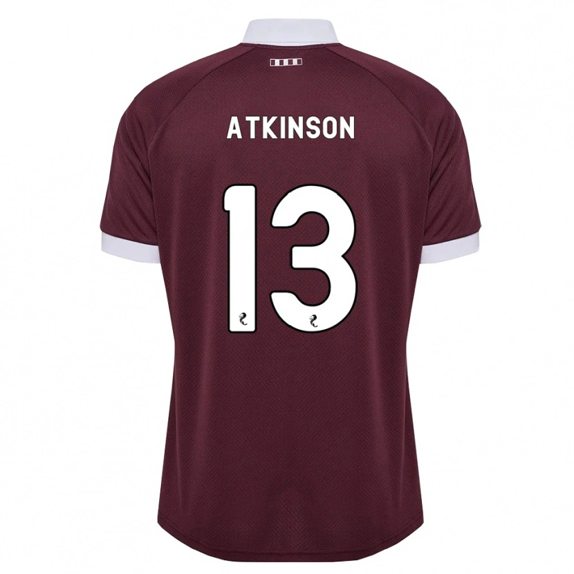 Danxen Kinder Nathaniel Atkinson #13 Burgunder Weiß Heimtrikot Trikot 2026/27 T-Shirt