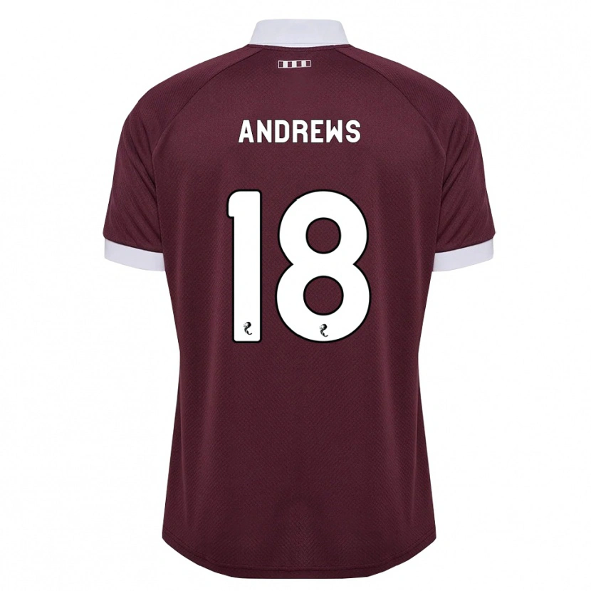 Danxen Kinder Joely Andrews #18 Burgunder Weiß Heimtrikot Trikot 2026/27 T-Shirt