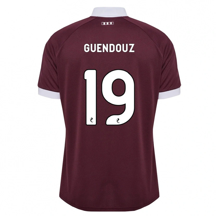 Danxen Kinder Sabri Guendouz #19 Burgunder Weiß Heimtrikot Trikot 2026/27 T-Shirt
