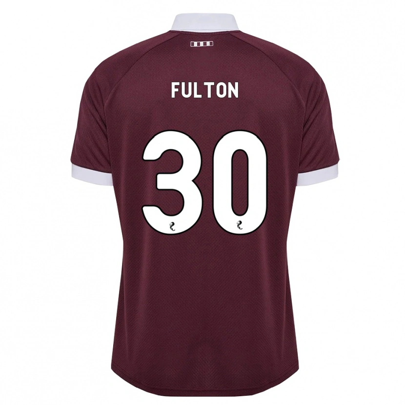 Danxen Kinder Ryan Fulton #30 Burgunder Weiß Heimtrikot Trikot 2026/27 T-Shirt