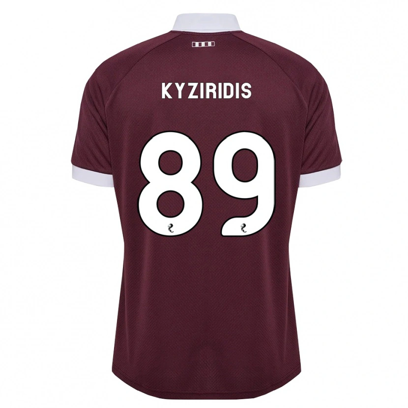 Danxen Kinder Alexandros Kyziridis #89 Burgunder Weiß Heimtrikot Trikot 2026/27 T-Shirt