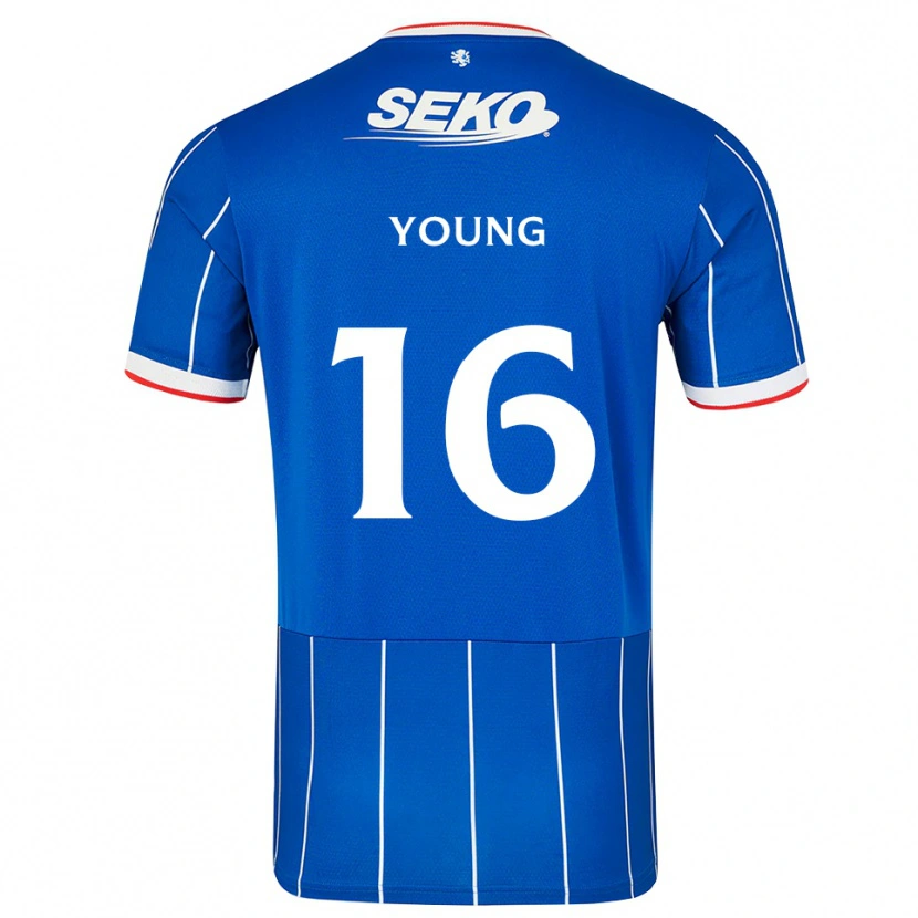 Danxen Kinder Calum Young #16 Rot Blau Weiß Heimtrikot Trikot 2026/27 T-Shirt