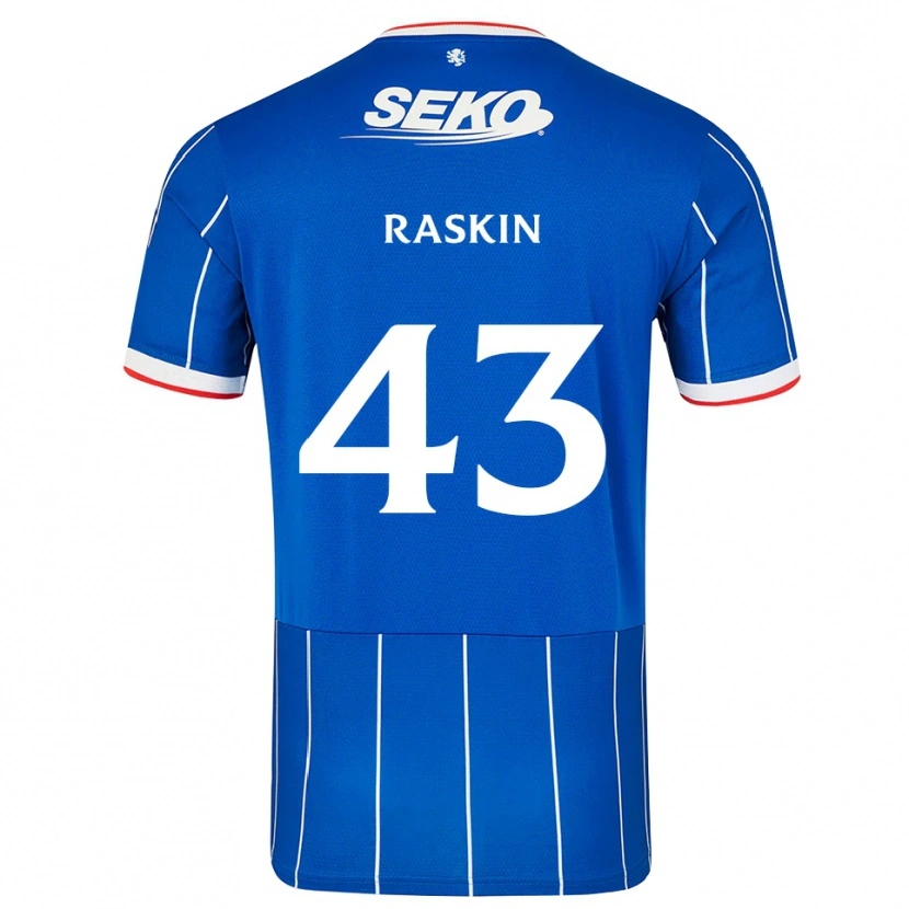Danxen Kinder Nicolas Raskin #43 Rot Blau Weiß Heimtrikot Trikot 2026/27 T-Shirt