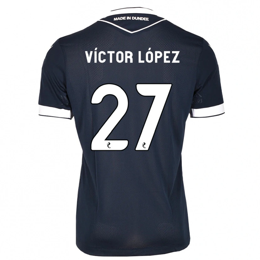 Danxen Kinder Victor Lopez #27 Mitternachtsblau Weiß Heimtrikot Trikot 2026/27 T-Shirt