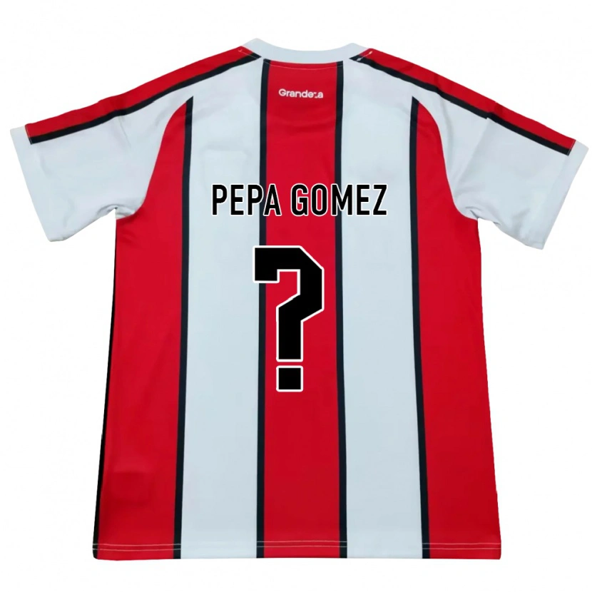 Danxen Kinder Romina Celeste Gómez #0 Weiß Rot Schwarz Auswärtstrikot Trikot 2026/27 T-Shirt