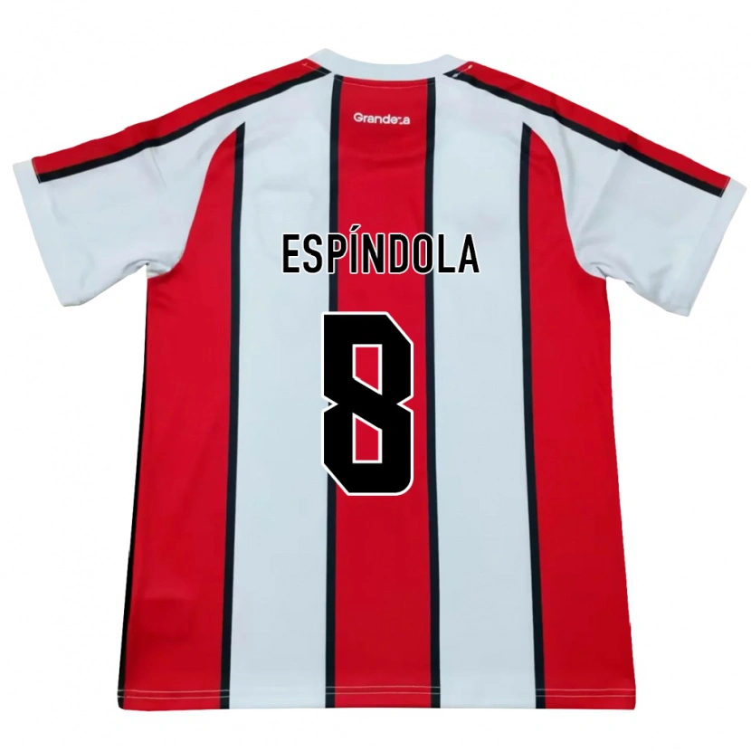 Danxen Kinder Santiago Espíndola #8 Weiß Rot Schwarz Auswärtstrikot Trikot 2026/27 T-Shirt