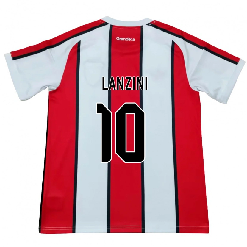 Danxen Kinder Manuel Lanzini #10 Weiß Rot Schwarz Auswärtstrikot Trikot 2026/27 T-Shirt