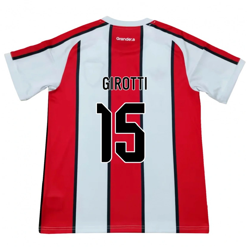 Danxen Kinder Federico Girotti #15 Weiß Rot Schwarz Auswärtstrikot Trikot 2026/27 T-Shirt