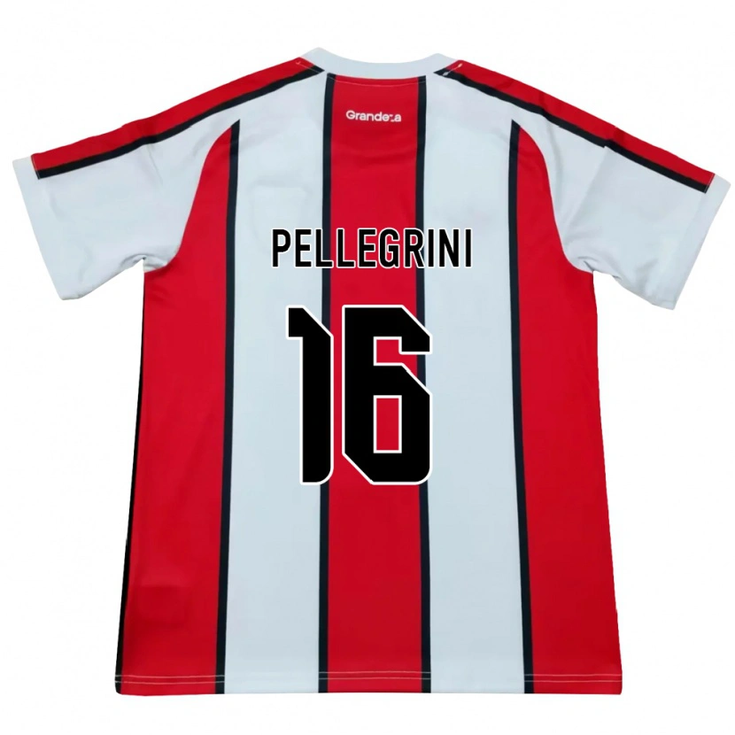 Danxen Kinder Thiago Pellegrini #16 Weiß Rot Schwarz Auswärtstrikot Trikot 2026/27 T-Shirt