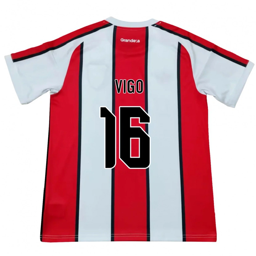 Danxen Kinder Alex Vigo #16 Weiß Rot Schwarz Auswärtstrikot Trikot 2026/27 T-Shirt