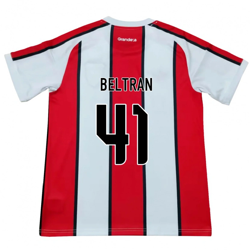Danxen Kinder Santiago Beltrán #41 Weiß Rot Schwarz Auswärtstrikot Trikot 2026/27 T-Shirt