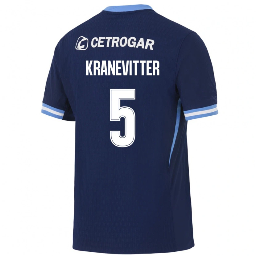 Danxen Kinder Matías Kranevitter #5 Königsblau Hellblau Weiß Auswärtstrikot Trikot 2026/27 T-Shirt