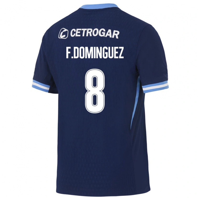 Danxen Kinder Fabricio Dominguez #8 Königsblau Hellblau Weiß Auswärtstrikot Trikot 2026/27 T-Shirt